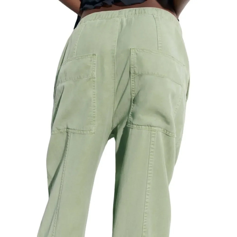 ZARA Light Green Balloon Pants NWT Size XXL - Picture 7 of 10